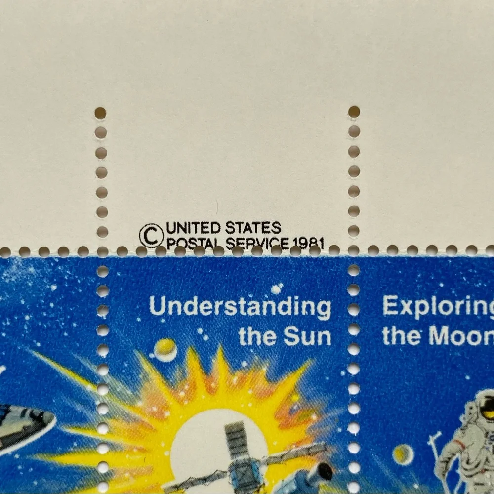 Space Achievement Stamps 1981 Full Sheet of 48 US 18¢ MHN Scott 1912 1919